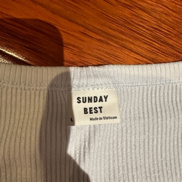 Aritzia Sunday Best JAX Henley mini dress LIGHT BLUE - Picture 6 of 7